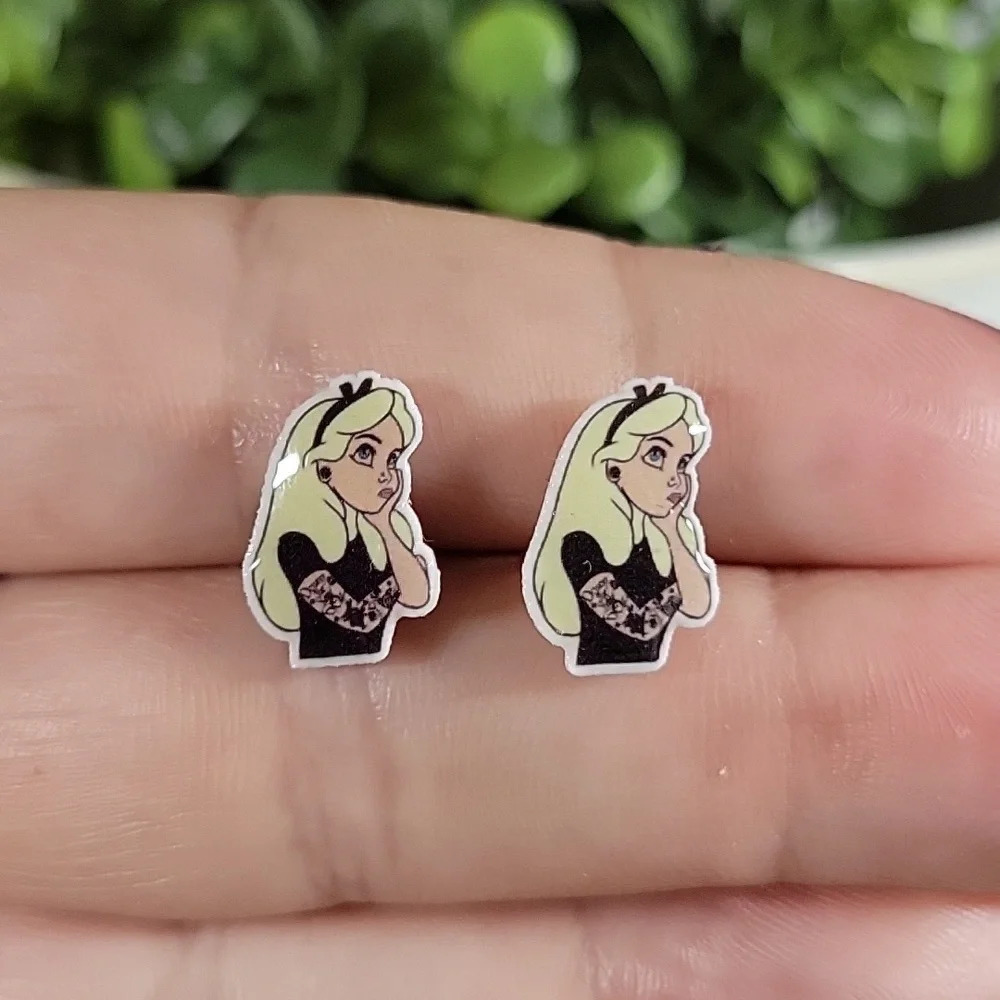 Alice Punk Princess Stud Earrings